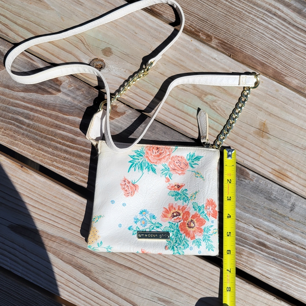 Madden Girl White Floral Crossbody Bag